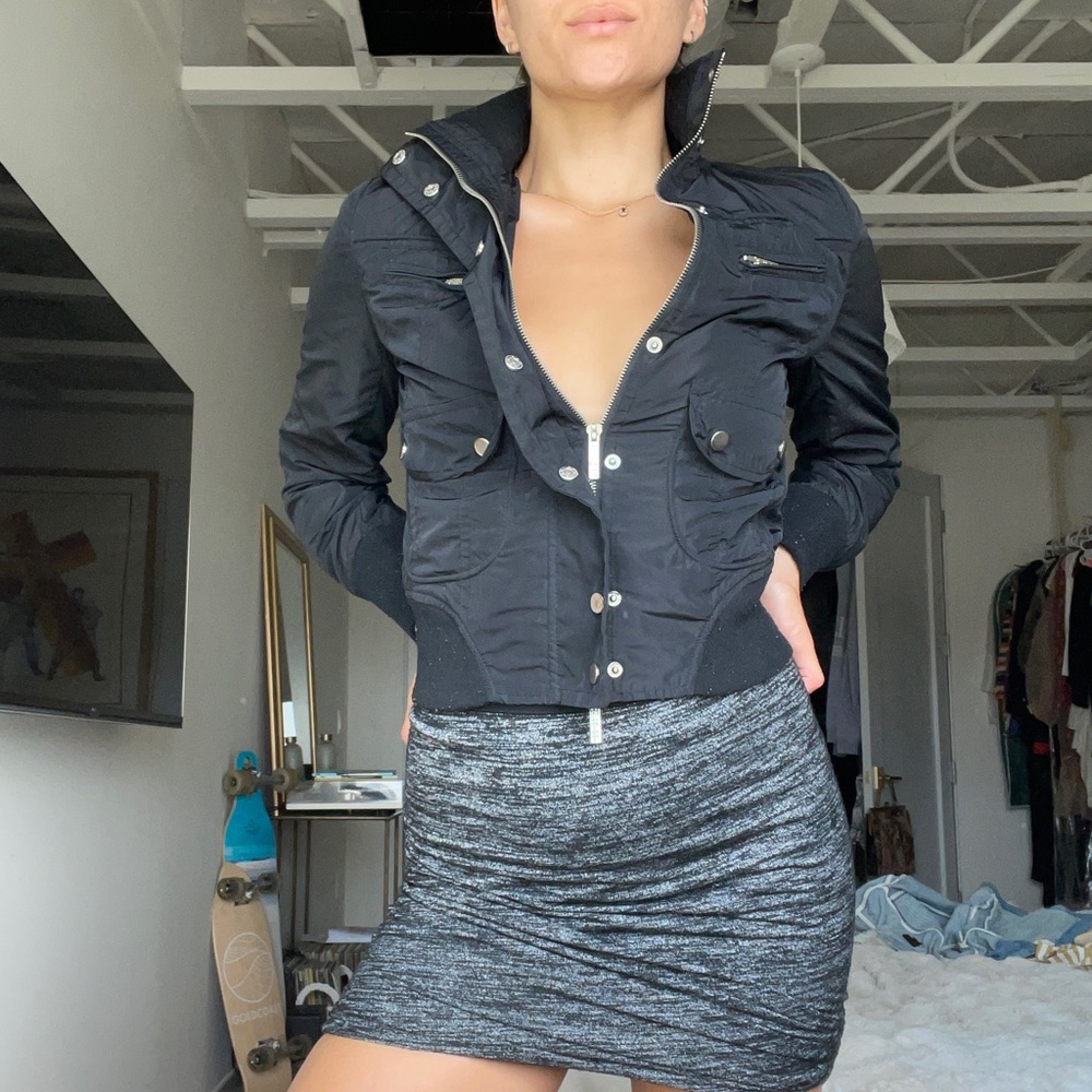 LA PERLA OPENSPACE VINTAGE MINI BOMBER JACKET